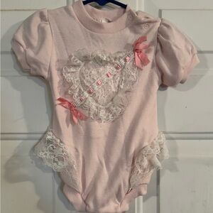 Vintage Lace Heart Hopscotch Bodysuit